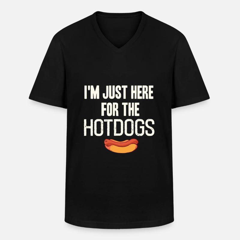 Hot dog - Männer-T-Shirt mit V-Ausschnitt - Schwarz