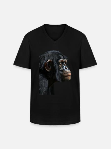 Bonobo - Men's V-Neck T-Shirt - black