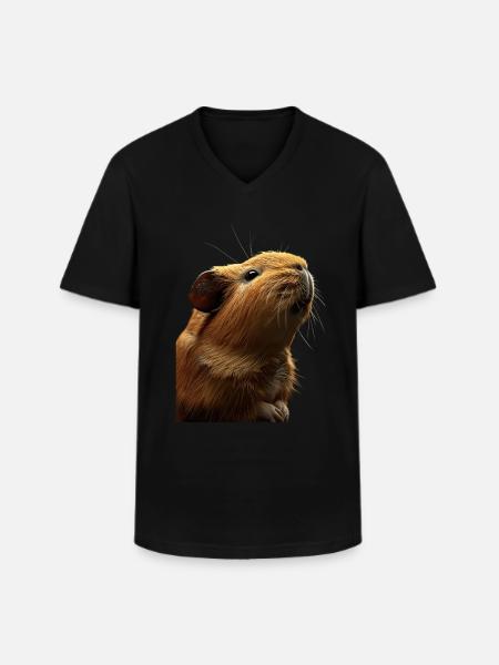 Cobaye - T-shirt col V Homme - noir
