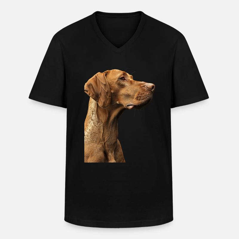 Vizsla - Männer-T-Shirt mit V-Ausschnitt - Schwarz