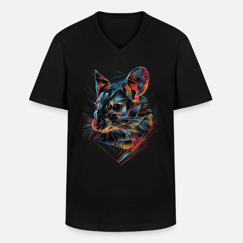 Siebenschläfer - Männer-T-Shirt mit V-Ausschnitt - Schwarz