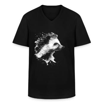 Igel - Männer-T-Shirt mit V-Ausschnitt - Schwarz - Vorne - AI Model Male 178 dark (178cm)