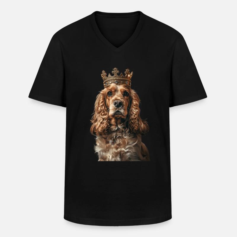 Cocker Spaniel - Männer-T-Shirt mit V-Ausschnitt - Schwarz