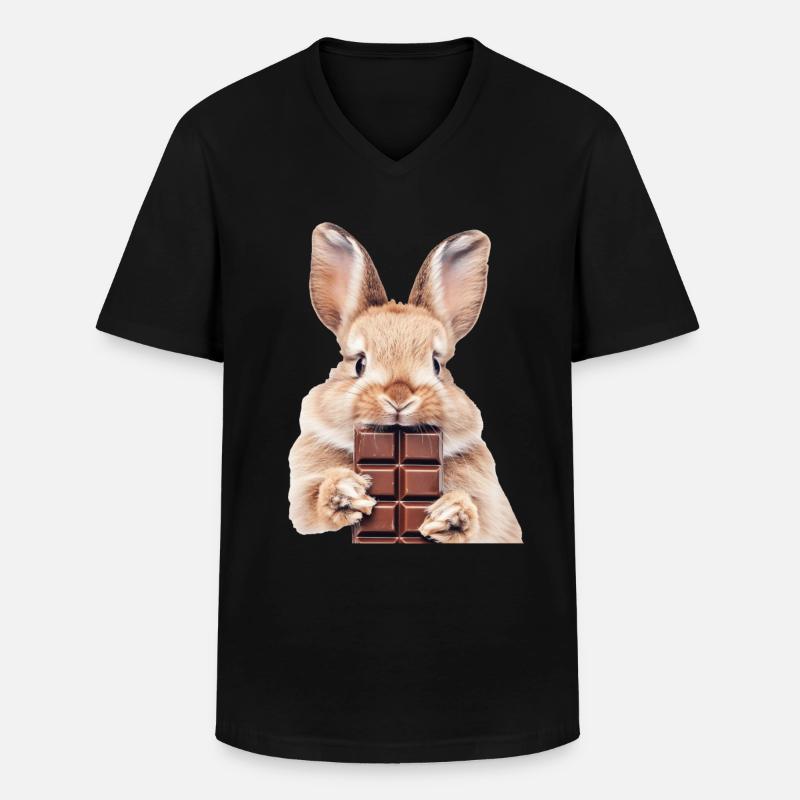 Rabbit - Men's V-Neck T-Shirt - black
