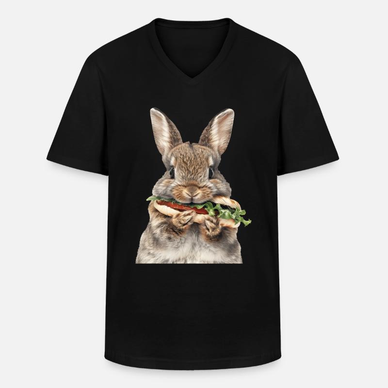 Rabbit - Men's V-Neck T-Shirt - black