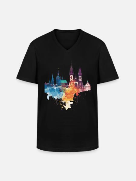 Elk - Men's V-Neck T-Shirt - black