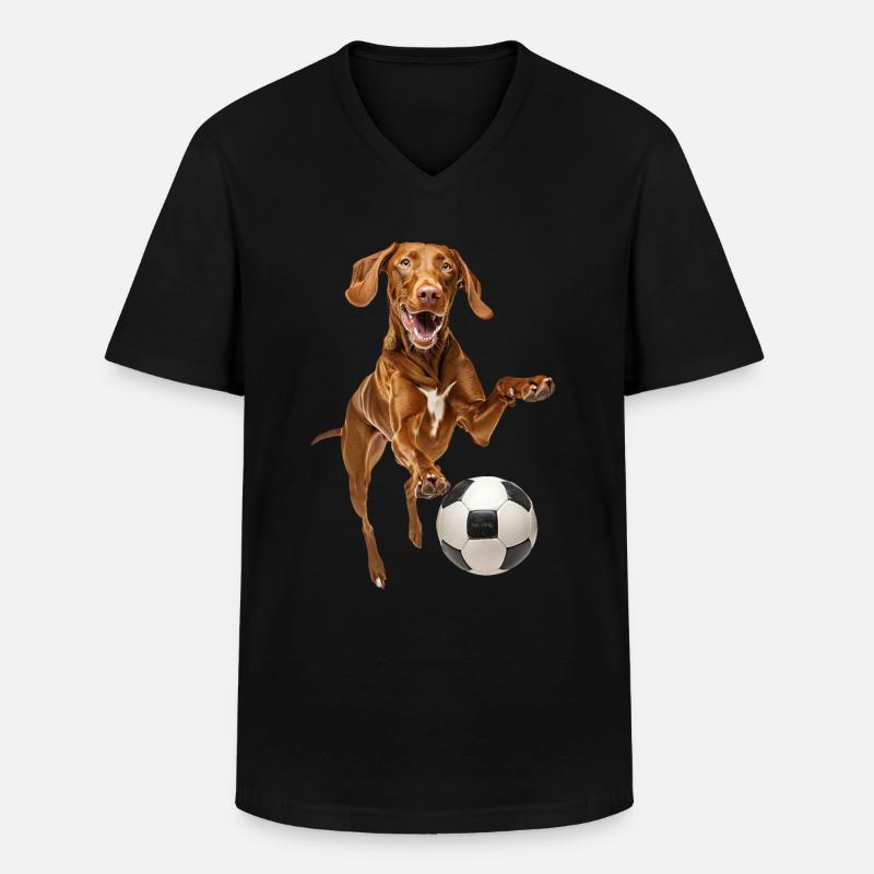 Vizsla - Männer-T-Shirt mit V-Ausschnitt - Schwarz