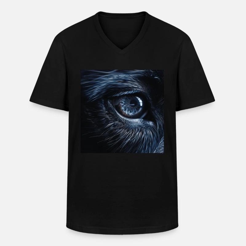Wolfsauge - Männer-T-Shirt mit V-Ausschnitt - Schwarz