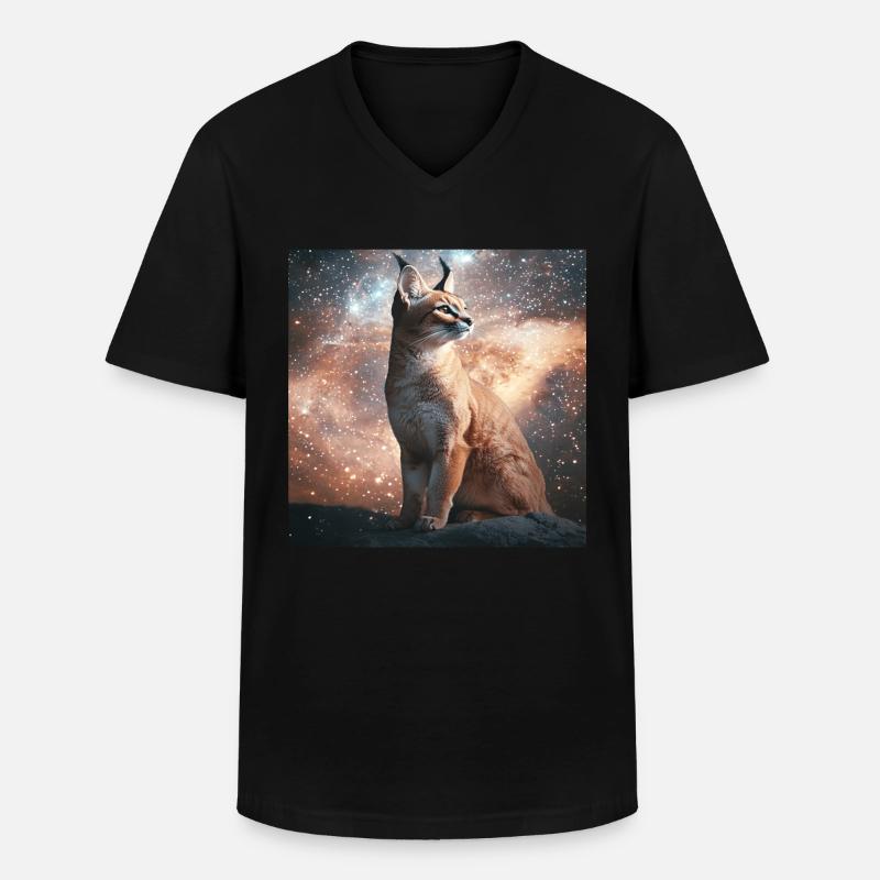Karakal - Männer-T-Shirt mit V-Ausschnitt - Schwarz