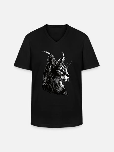 Karakal - Männer-T-Shirt mit V-Ausschnitt - Schwarz