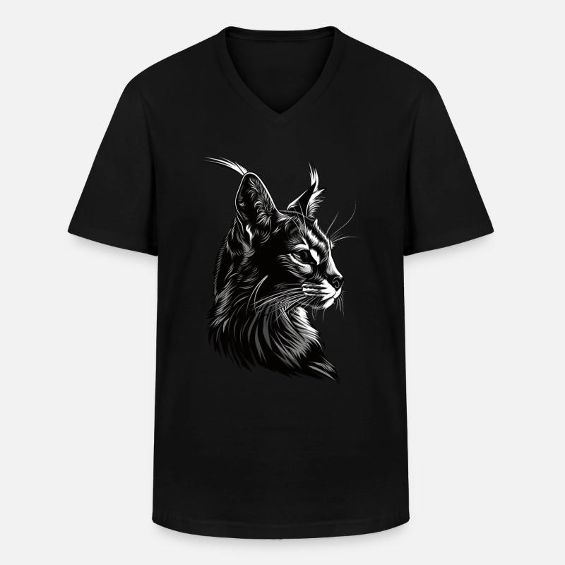 Karakal - Männer-T-Shirt mit V-Ausschnitt - Schwarz