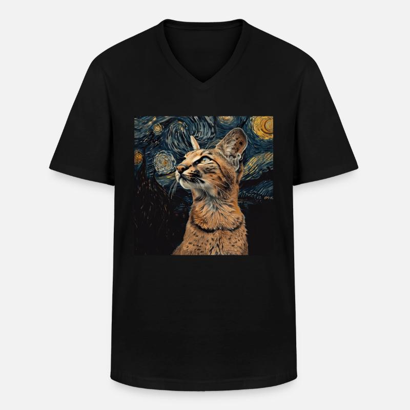 Karakal - Männer-T-Shirt mit V-Ausschnitt - Schwarz