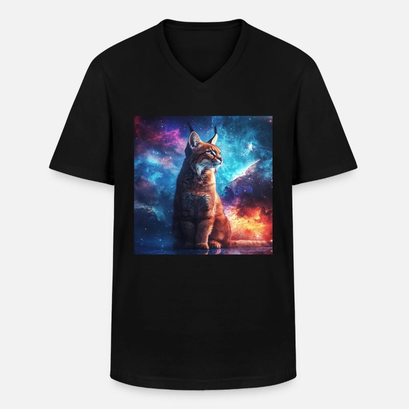 Karakal - Männer-T-Shirt mit V-Ausschnitt - Schwarz