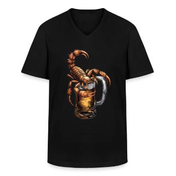 Scorpion Bier - Männer-T-Shirt mit V-Ausschnitt - Schwarz - Vorne - AI Model Male 178 dark (178cm)