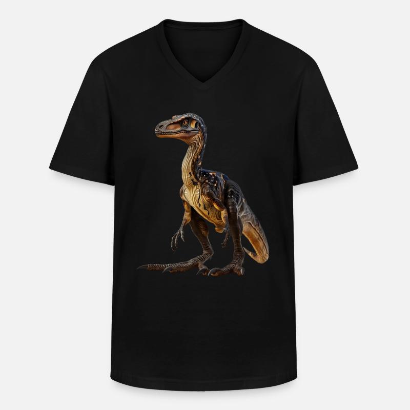 Utahraptor - Männer-T-Shirt mit V-Ausschnitt - Schwarz