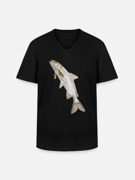 Tarpon - Männer-T-Shirt mit V-Ausschnitt - Schwarz