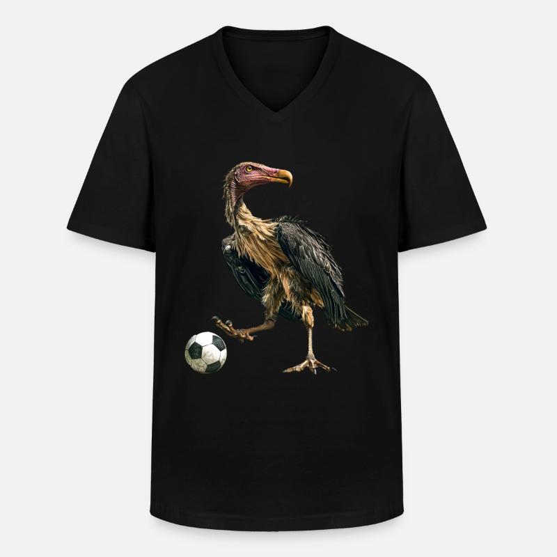 Geier - Männer-T-Shirt mit V-Ausschnitt - Schwarz