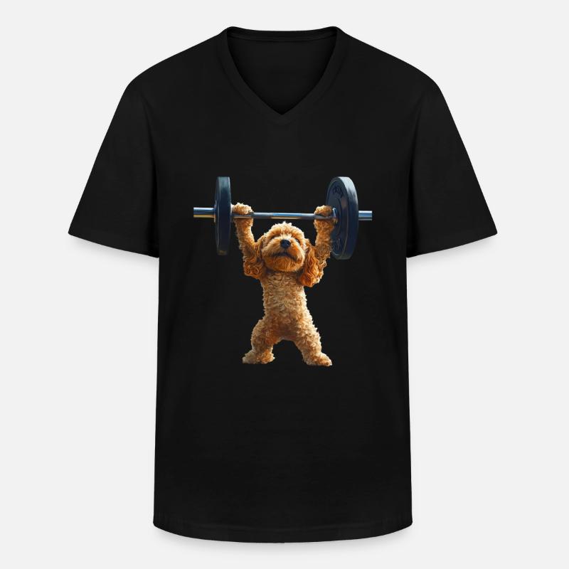 Cocker Spaniel - Männer-T-Shirt mit V-Ausschnitt - Schwarz