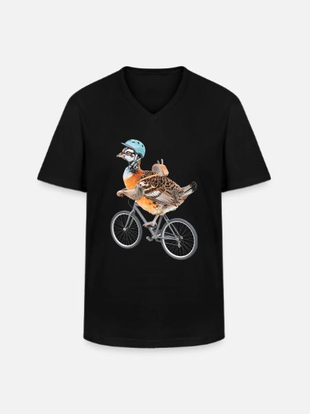 Auerhahn - Männer-T-Shirt mit V-Ausschnitt - Schwarz