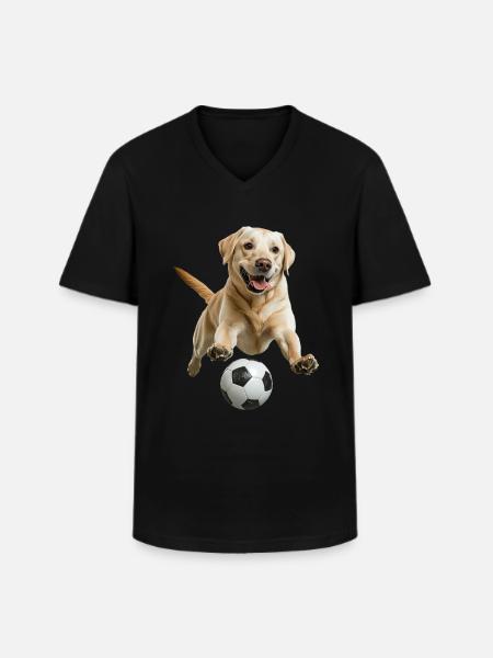 Labrador Retriever - Männer-T-Shirt mit V-Ausschnitt - Schwarz