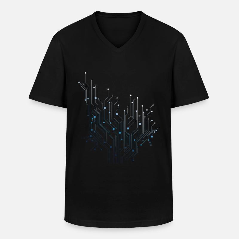 elektronik 2 - Männer-T-Shirt mit V-Ausschnitt - Schwarz
