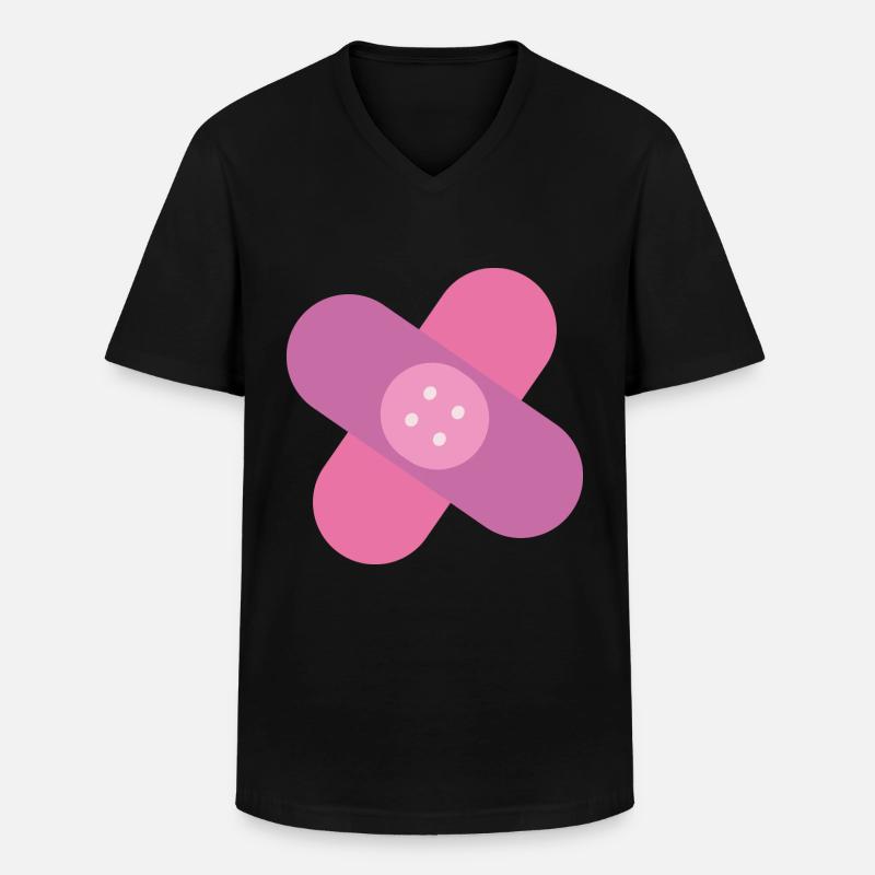 Niedlich Pflaster Geschenkidee - Männer-T-Shirt mit V-Ausschnitt - Schwarz