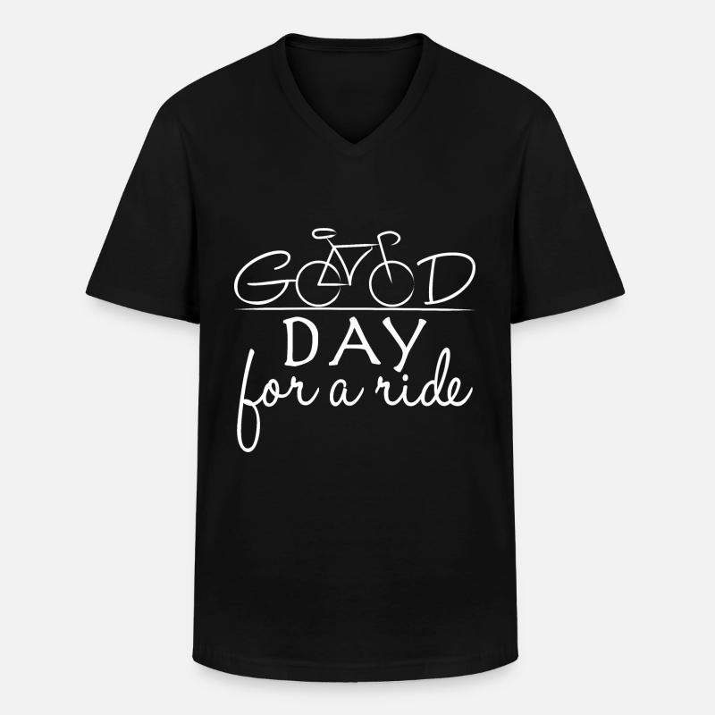 Vélo de course - T-shirt col V Homme - noir