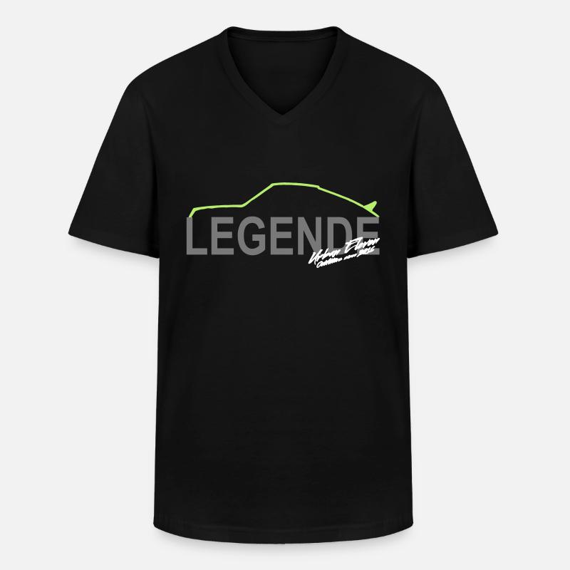 Legende Luftgekühlt - Männer-T-Shirt mit V-Ausschnitt - Schwarz