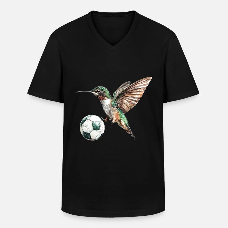 Kolibri - Männer-T-Shirt mit V-Ausschnitt - Schwarz