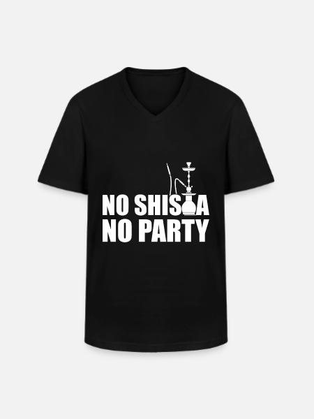 No Shisha No Party - Men's V-Neck T-Shirt - black