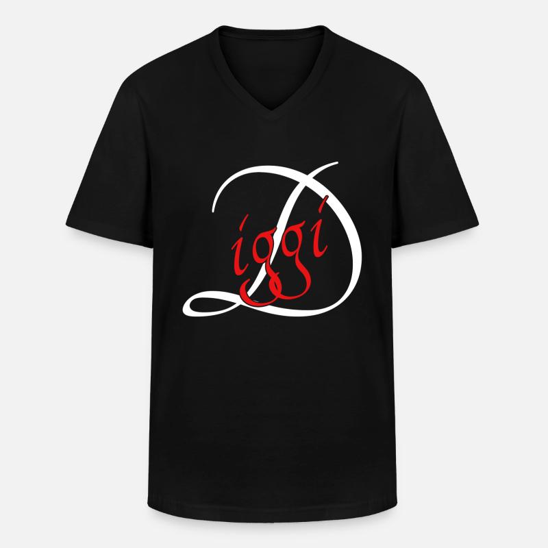 Diggi diggi - Männer-T-Shirt mit V-Ausschnitt - Schwarz