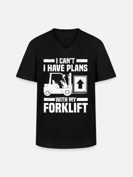 Gabelstaplerfahrer | Gabelstapler Beruf Geschenke - Männer-T-Shirt mit V-Ausschnitt - Schwarz