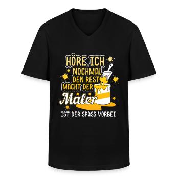 Den Rest macht der Maler | Anstreicher Spruch Job - Männer-T-Shirt mit V-Ausschnitt - Schwarz - Vorne - AI Model Male 178 dark (178cm)