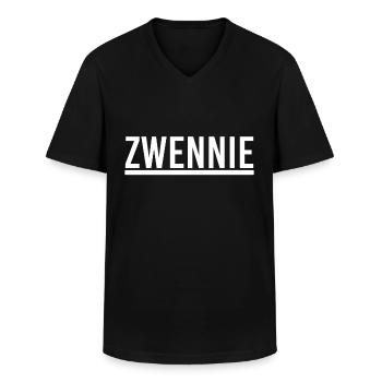 Sven Sachsen Zwennie sächsischer Dialekt Geschenk - Männer-T-Shirt mit V-Ausschnitt - Schwarz - Vorne - AI Model Male 178 dark (178cm)
