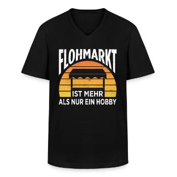 Flohmarkt Ist Mehr Als Nur Ein Hobby - Männer-T-Shirt mit V-Ausschnitt - Schwarz - Vorne - AI Model Male 178 dark (178cm)