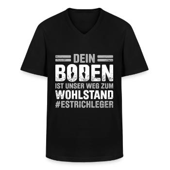 Estrich Legen Für Estrichleger Estrichbauer Handwe - Männer-T-Shirt mit V-Ausschnitt - Schwarz - Vorne - AI Model Male 178 dark (178cm)