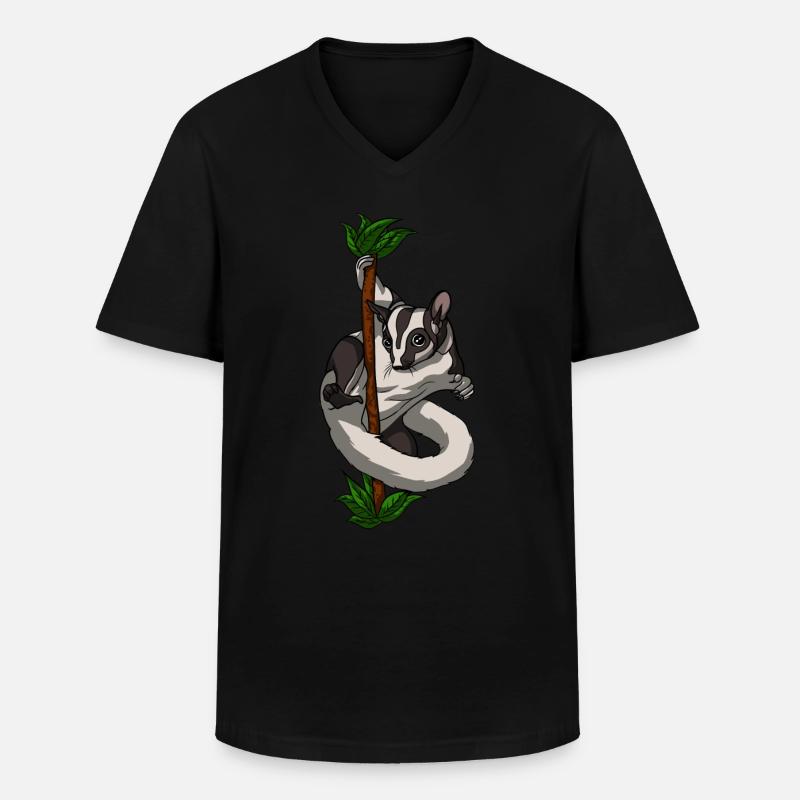 Sugar Glider Pole Dancing Animal - Männer-T-Shirt mit V-Ausschnitt - Schwarz