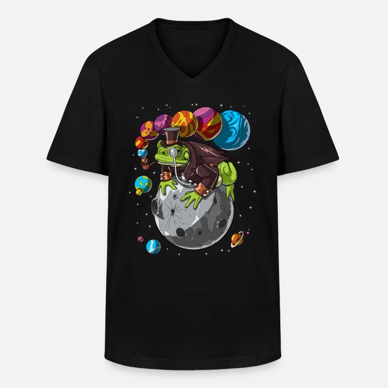 Psychedelic Bufo Alvarius Frog Trip - Männer-T-Shirt mit V-Ausschnitt - Schwarz