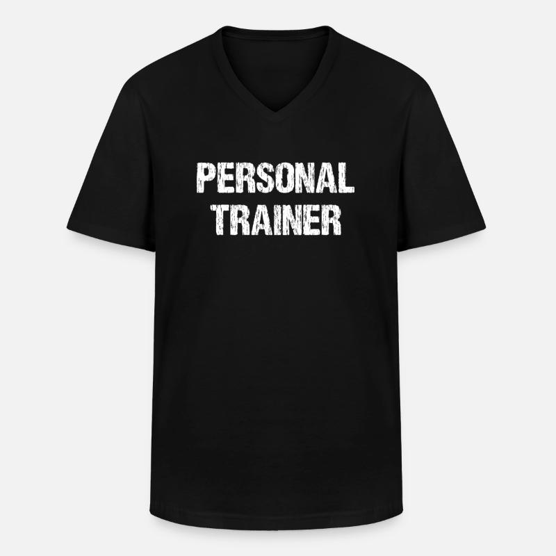 personal trainer - Männer-T-Shirt mit V-Ausschnitt - Schwarz