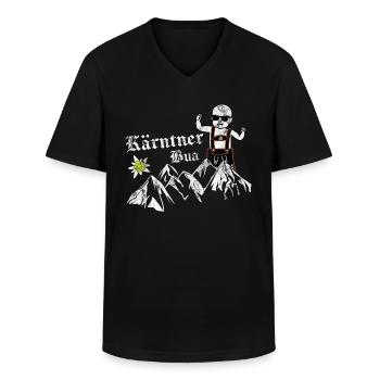 Kärnten Seen Kärntner Nudel Bua Lausbua Geschenk - Männer-T-Shirt mit V-Ausschnitt - Schwarz - Vorne - AI Model Male 178 dark (178cm)