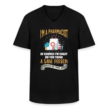 Apotheker Apotheke Medizin Beruf Medikamente - Männer-T-Shirt mit V-Ausschnitt - Schwarz - Vorne - AI Model Male 178 dark (178cm)