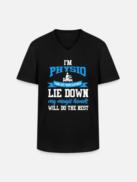 Physiotherapist Physiotherapy Physio Massage - Men's V-Neck T-Shirt - black