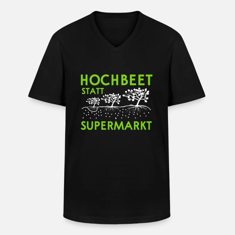 Hochbeet statt Supermarkt - Männer-T-Shirt mit V-Ausschnitt - Schwarz