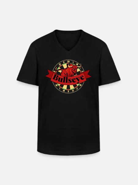 Bullseye Darts - Men's V-Neck T-Shirt - black