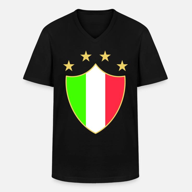 Italia fun - Männer-T-Shirt mit V-Ausschnitt - Schwarz