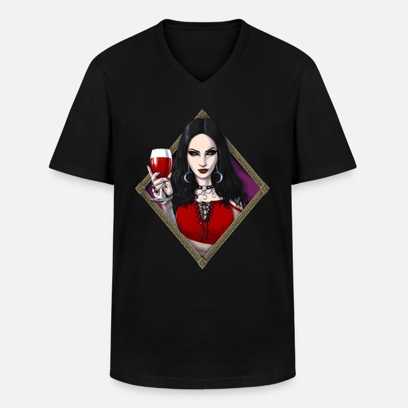 Gothic Hexe Alien Goth - Männer-T-Shirt mit V-Ausschnitt - Schwarz