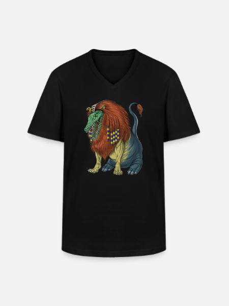 Egyptian Mythology Deity Ammit - Men's V-Neck T-Shirt - black