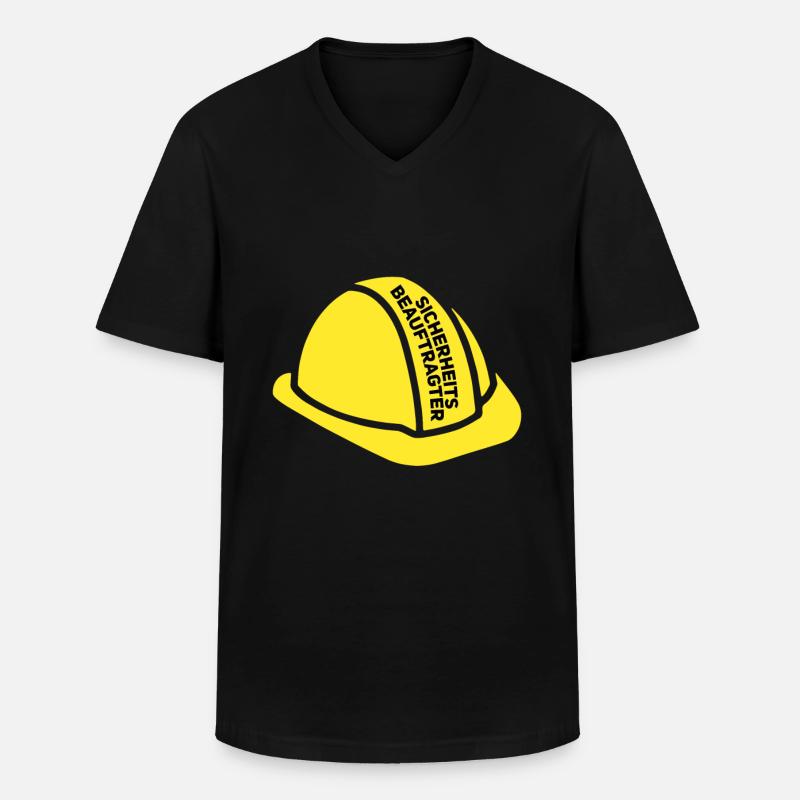 Witziges Sicherheitsbeauftrager Design - Männer-T-Shirt mit V-Ausschnitt - Schwarz