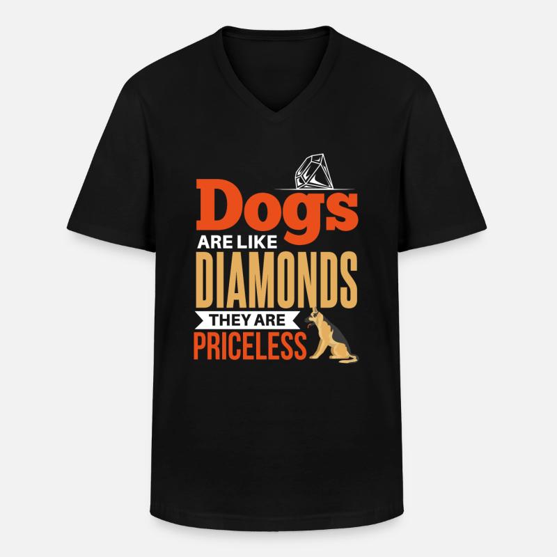 Cooler Hunde Haustier Spruch - Männer-T-Shirt mit V-Ausschnitt - Schwarz