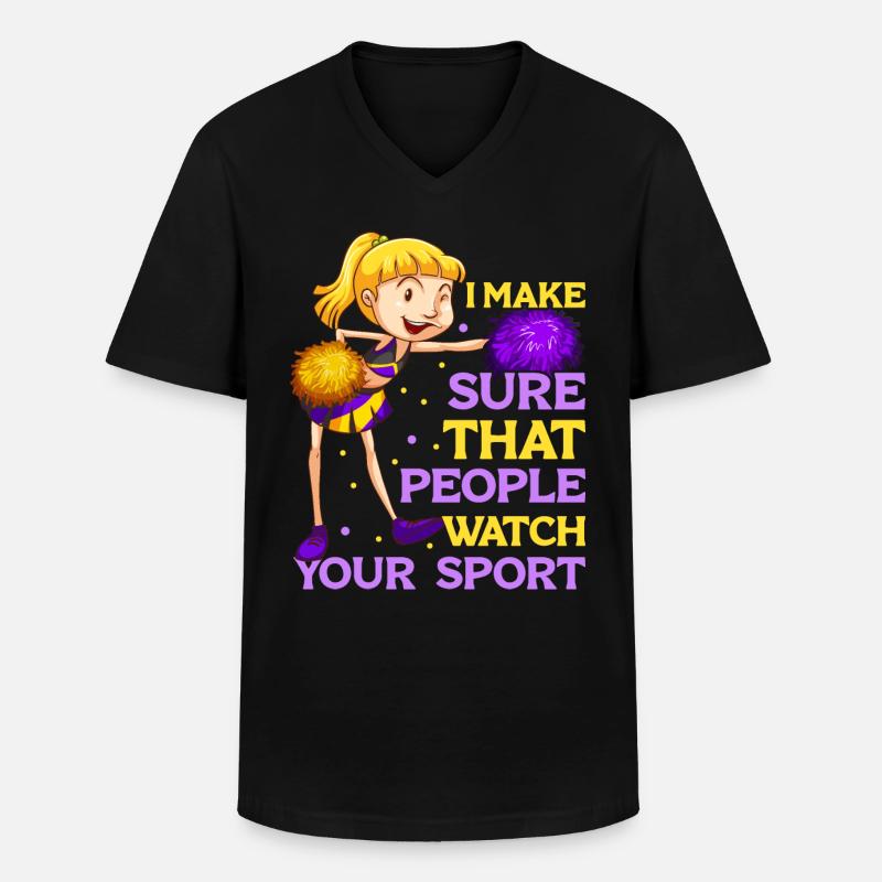 Cheerleading Team Cheerleader Trainer - Männer-T-Shirt mit V-Ausschnitt - Schwarz